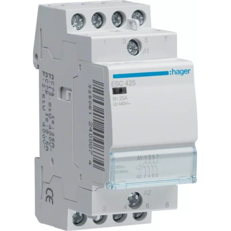 Hager ESC425 - 25 A - 1/6 mm² - -10 - 50 °C - 230 V - 50 Hz