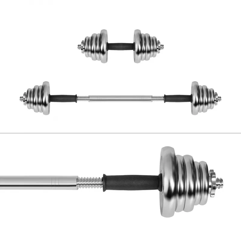 Reguleeritavad hantlid Rebel Chrome 20 kg kohvri ja kangidega (2) — plaadid 2,5 kg, 1,25 kg, 0,5 kg
