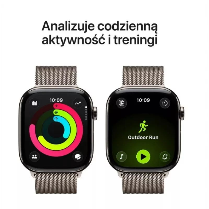 Apple Watch Series 11 GPS + Cellular 42mm Natural Titanium korpus Natural Milanese Loopiga