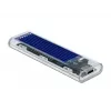 SSD-korpus DeLOCK 42620 Väline korpus M.2 NVME PCIe SSD-le USB USB-C emasliidesega läbipaistev