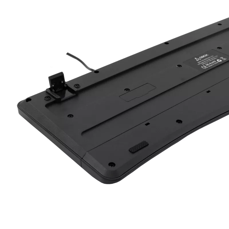 Juhtmega USB klaviatuur SBOX K-103 US must — USA paigutus, USB-ühendus