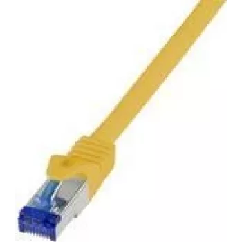 Logilink Professional - Patch-Cable - RJ-45 (M) to RJ-45 (M) - 1 m - 6 mm - S/FTP -Cat.7 toorkaabel (kaabel) / CAT 6a (Ports) - Halogen-Free, Moulded, Snagless - kollane, RAL 1018 (C6