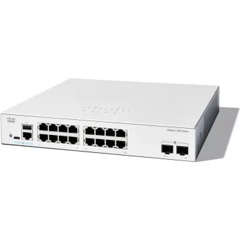 Hallatav kommutaator Cisco Catalyst 1300-16T-2G — 16x Gigabit RJ-45, 2x 1GE SFP, L2/L3
