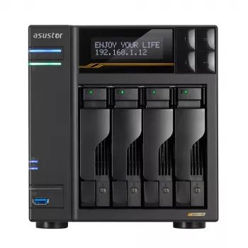 Asustor Lockerstor 4 Gen3 AS6804T 4-Bay NAS, AMD Ryzen V3C14, 16GB DDR5 ECC, 2x 10GbE + 2x 5GbE