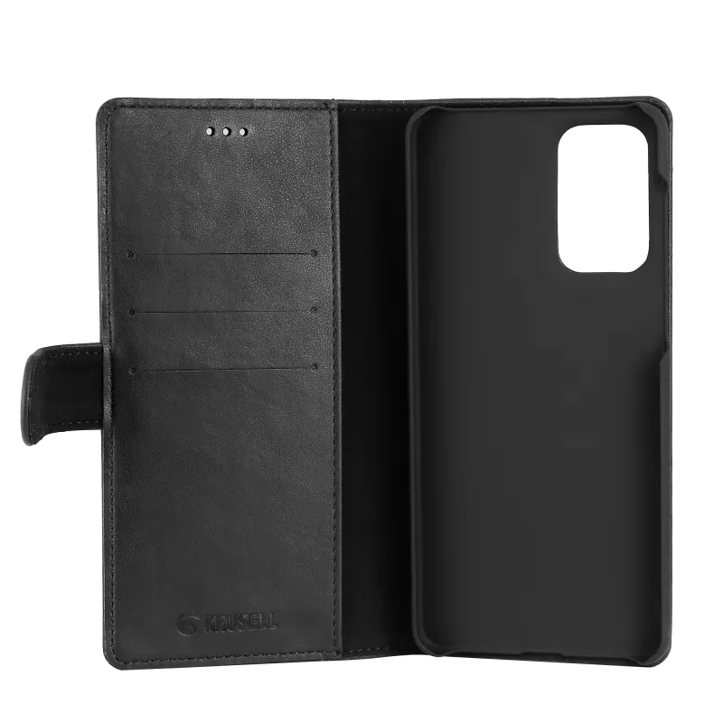 Rahakotiga ümbris Krusell Galaxy A73 5G 17 cm Must 3 kaarditaskuga