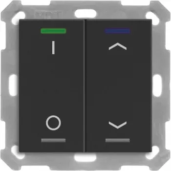 MDT BE-TAL55T206.D1 KNX nupp Lüliti Light 55 2f RGBW temperatuuriandur must matt Sch_Jal 1 (BE-TAL55T206.D1)