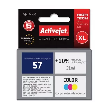 Activejet AH-57R tint (asendus HP 57 C6657AE jaoks; Premium; 21 ml; värviline)