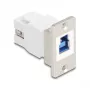 Keystone moodul DELOCK 67337 paneeli monteeritav USB Type-B USB Type-A-le 5 Gbps, hõbedane/valge