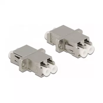 Optiline fiiberadapter DeLOCK LC Duplex emane – LC Duplex emane, ühemoodiline, metallist