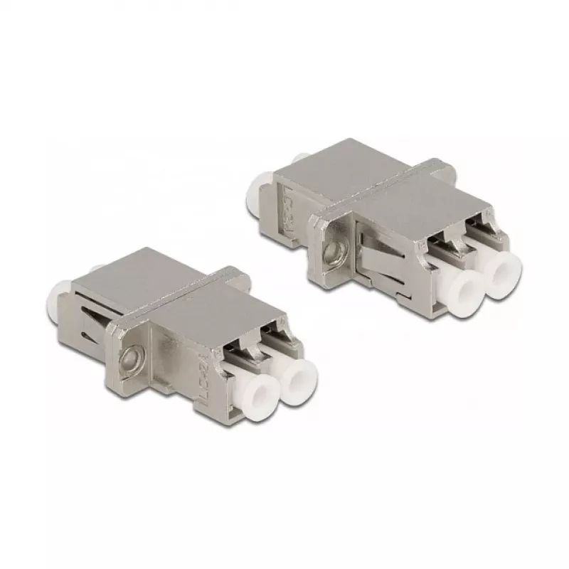 Optiline fiiberadapter DeLOCK LC Duplex emane – LC Duplex emane, ühemoodiline, metallist