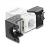 Keystone moodul DELOCK RJ45 to LSA Cat.6 UTP tööriistavaba, lame ehitus, 16,2×28,2×19,4 mm, must/valge