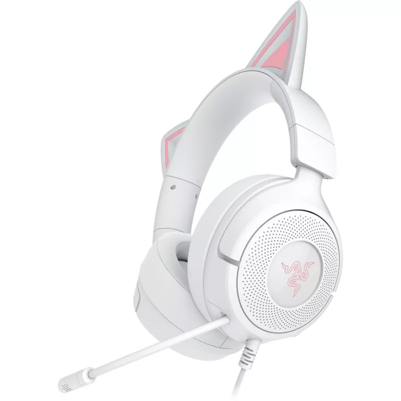 Peakomplekt Razer Kraken Kitty V3 X — mängupeakomplekt RGB-valgustuse, kerge disaini ja sisseehitatud mikrofoniga