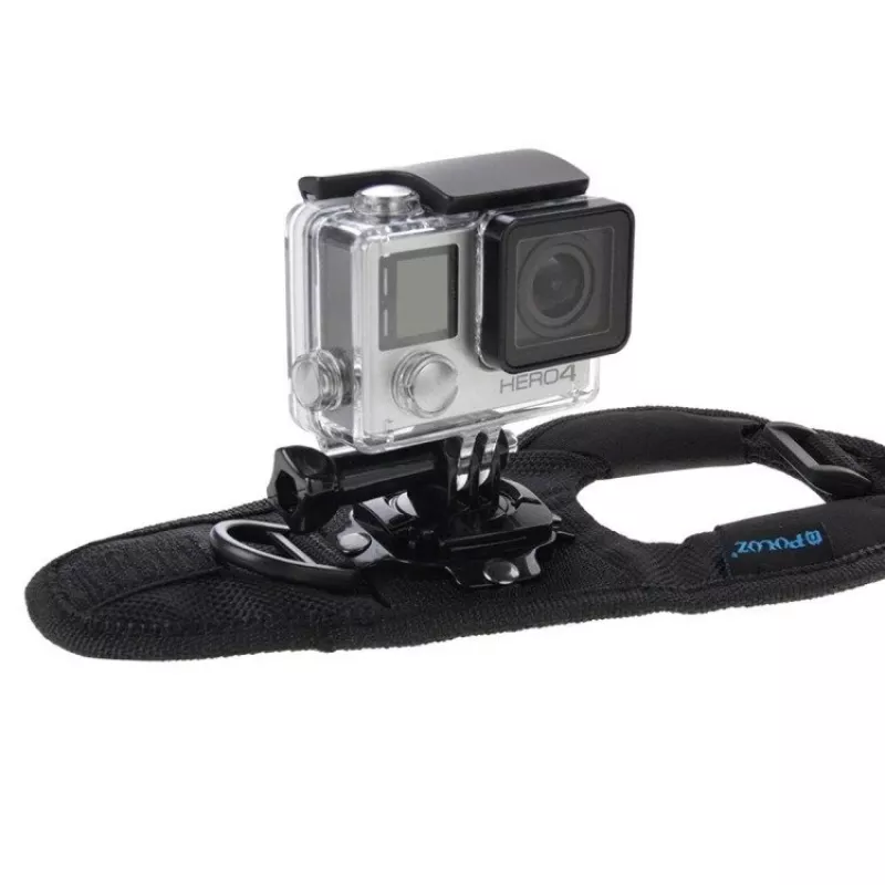 Puluz käerihmakinnitusklamber action-kaameratele 360° pöörlemisega — ühildub GoPro HERO 7/6/5/4/3/2, SJCAM, Xiaomi