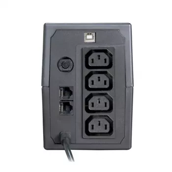 UPS ORVALDI I650 0,6 kVA (360 W) LCD-ekraani ja USB-ga, 4 IEC-väljundit