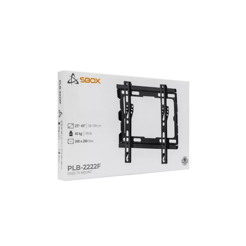 SBOX PLB-2222F-2 TV seinakinnitusklamber 23–43 kg, 200x200 VESA