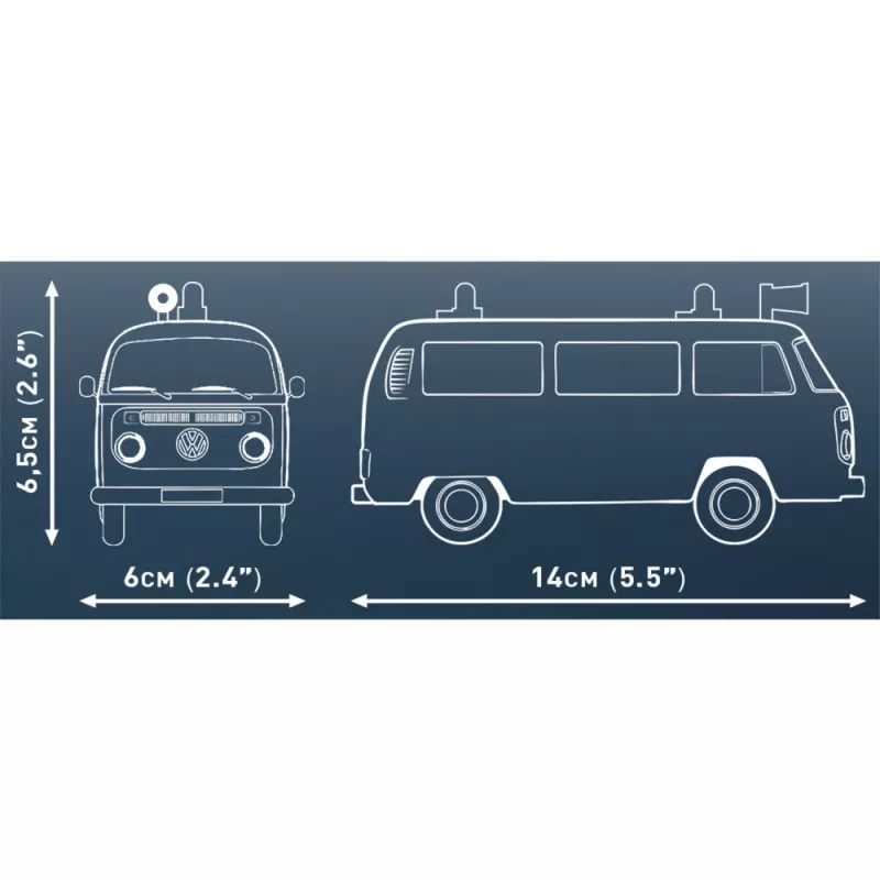 Ehitusmänguasi Cobi Volkswagen T2b tuletõrjeauto 1:35 mõõtkavas, punane