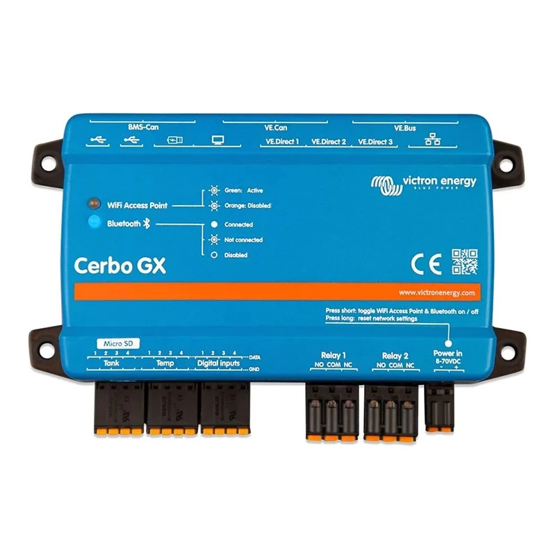Cerbo GX MK2 Victron Energy BPP900450110 täiustatud seiresüsteem kaugside ja ekraanitoega