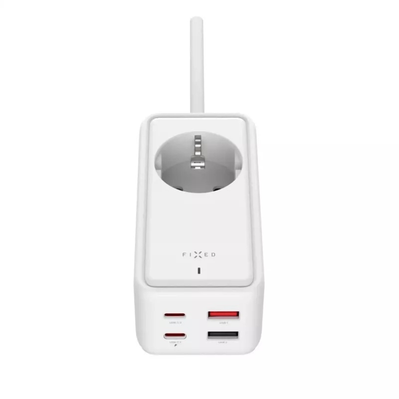 Toitepikendusadapter FIXED FIXCS65-1.5-WH 2× USB-C PD 65W ja 2× USB-A pordiga