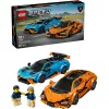 LEGO Speed Champions komplekt 77238 — Lamborghini Revuelto ja Huracán STO ehitusmänguasi, 607 osa, 2 minifiguuri, soovituslik vanus 10+