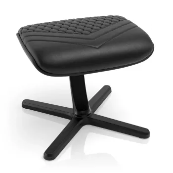 Jalatoe noblechairs NBL-FR-RL-BLK — must, ehtne nahk, alumiiniumraam, 490×400×450 mm, kaldenurk 0–45°