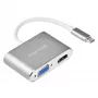 Väline videoadapter SILVERSTONE EP16 USB-C 3.1 koos HDMI ja VGA väljunditega