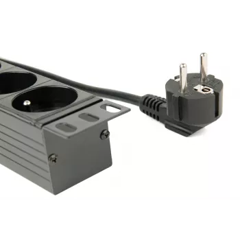 EnerGenie EG-PDU-014-F riiulitoitejaotusseade (8 FR-pistikupesa, 1U, 16A, Schuko-pistik, 3m, must)