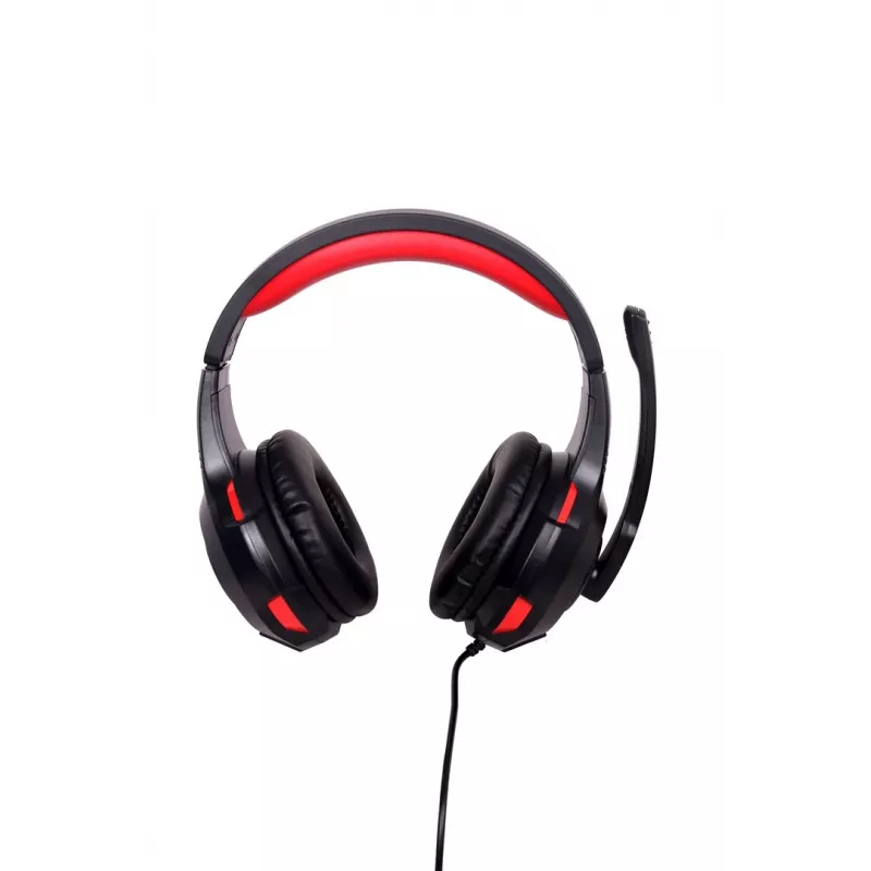 Juhtmega mänguripeakomplekt GEMBIRD GHS-U-5.1-01 — kõrvapealne, 5.1 tugi, 20–20 000 Hz, 2 m kaabel, punane/must