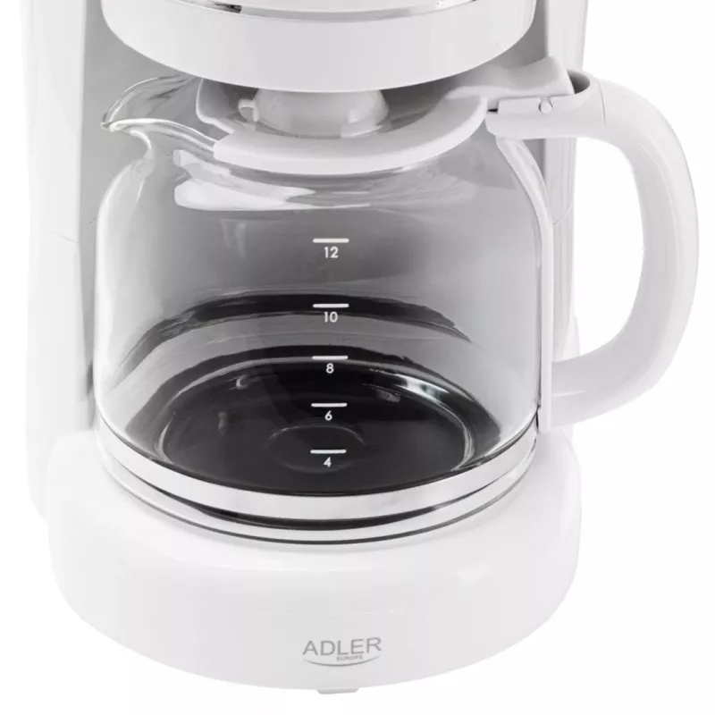 Adler AD 4383w Tilgakohvimasin jahvatatud kohvile 1,5 L valge