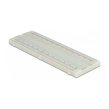 Breadboard DELOCK 18313 — jootevaba prototüüpimisplaat, plastik, 55×165×9 mm, valge