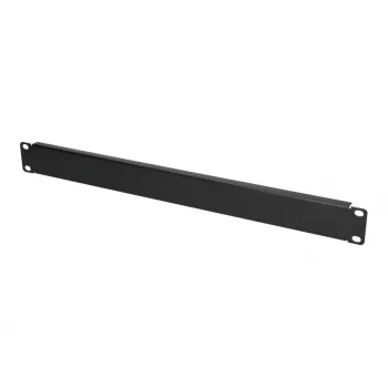 Rack blanking panel Extralink Front Blank Panel 1U 19 inch Must, terasest korpus