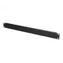 Rack blanking panel Extralink Front Blank Panel 1U 19 inch Must, terasest korpus
