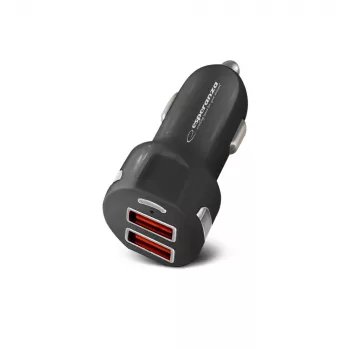 Esperanza EZ110 (EZC110K) autolaadija, 36 W, 2x USB-A 18 W, must