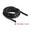DeLOCK spiraalvoolik painduv 2 m x 14 mm must polüetüleen
