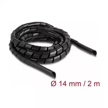 DeLOCK spiraalvoolik painduv 2 m x 14 mm must polüetüleen