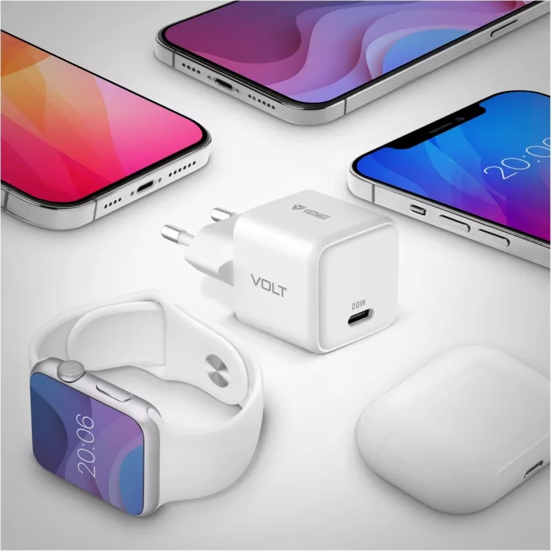 USB‑C seinakallur YENKEE YAC G20 20W 3A Power Delivery