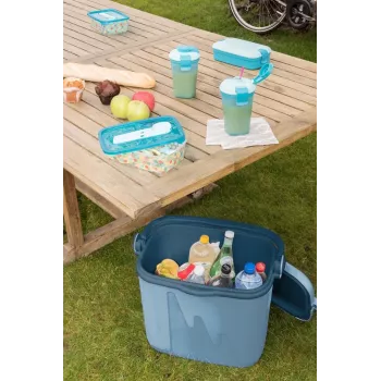 Kaasaskantav 20 L Curveri turistikülmik 262277 sinine — 20 L polüpropüleenist reisikülmik käepidemega, 396×265×428 mm, 1,8 kg