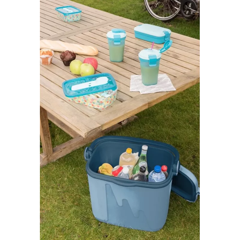 Kaasaskantav 20 L Curveri turistikülmik 262277 sinine — 20 L polüpropüleenist reisikülmik käepidemega, 396×265×428 mm, 1,8 kg