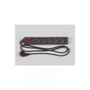 Liigpingekaitse REV 512380555 Must 6 vahelduvvoolupesa 250 V 1,4 m