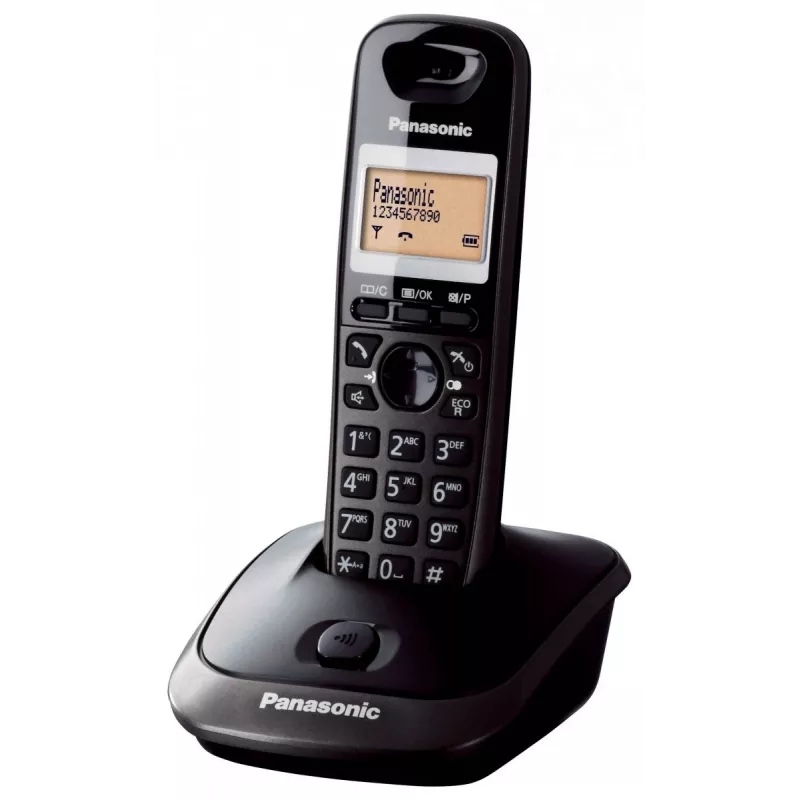 Panasonic KX-TG2511 DECT telefon must kõnevalija ID-ga