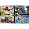 Konstruktsioonimänguasi LEGO City tuletõrjedepoo pöördredeliga sõidukiga 60414 — 843 detaili, 5 minifiguuri, 220×320×140 mm