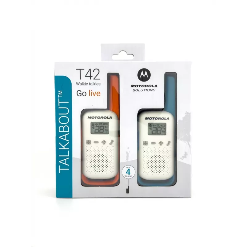 Motorola Talkabout T42 - raadiosaatja, 2 tk pakendis (oranž-sinine)