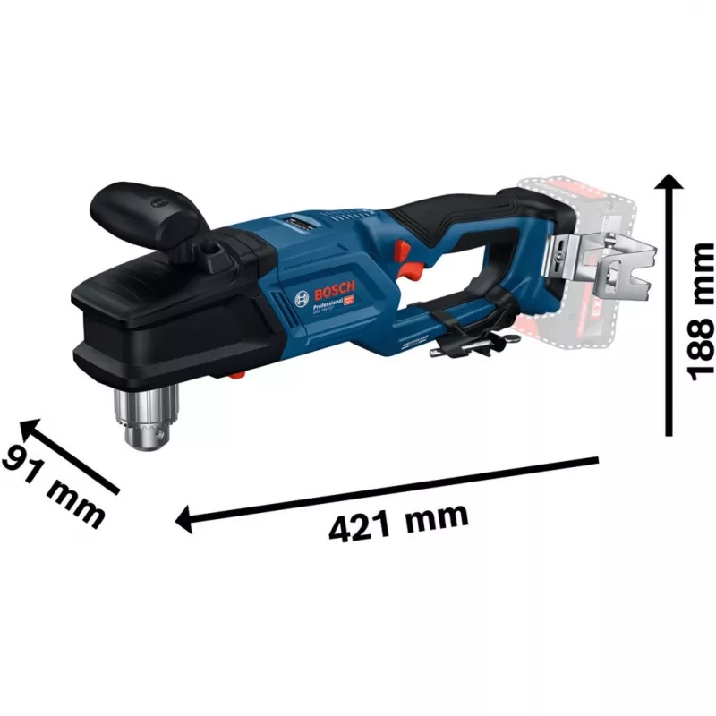 Juhtmeta nurkpuur GRD 18V-127 Professional solo, 18V (sinine/must, ilma aku ja laadijata)