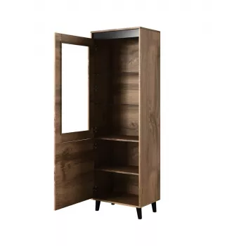 Hoiukapp cama meble NORD 60×38×182,5 cm tamm wotan/antratsiit, põrandal seisev