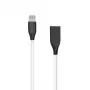 Silicoonkaabel USB-Lightning, 1 m (valge)