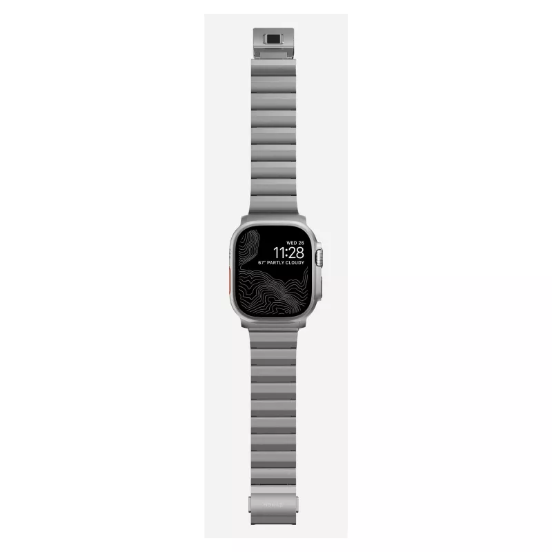 NOMAD Titanium Band for Apple Watch 46mm/49mm Hõbedane