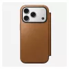 Folio-telefonikott Nomad Modern Leather Folio iPhone 17 Pro jaoks, nahk + alumiinium, 6,3 tolli (16 cm), Tan, 3 kaarditaskut