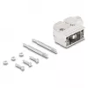 DELOCK D-Sub korpus 9-kontaktiline nurga all 90° kaablikaits, hõbedane plastik, 33×47×16 mm