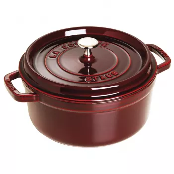 Malmist ümarpott Staub 3,8 L Grenadine – mahutavus 3,8 L, emailitud sisepind