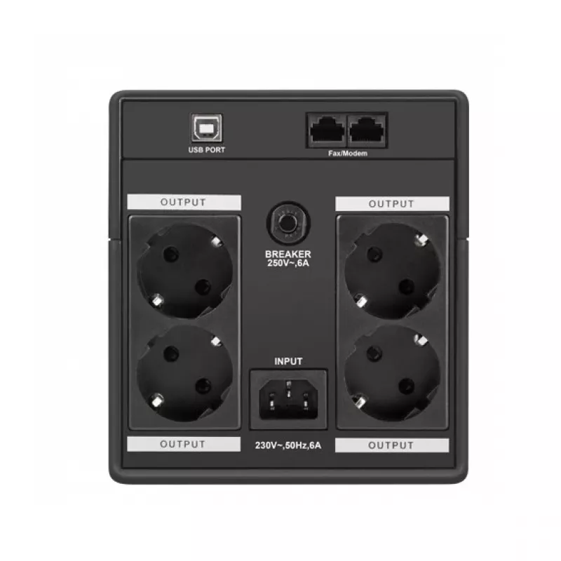 Armac H/1000F/LED katkematu toiteallikas (UPS) Line-Interactive 1 kVA 4 pistikupesa