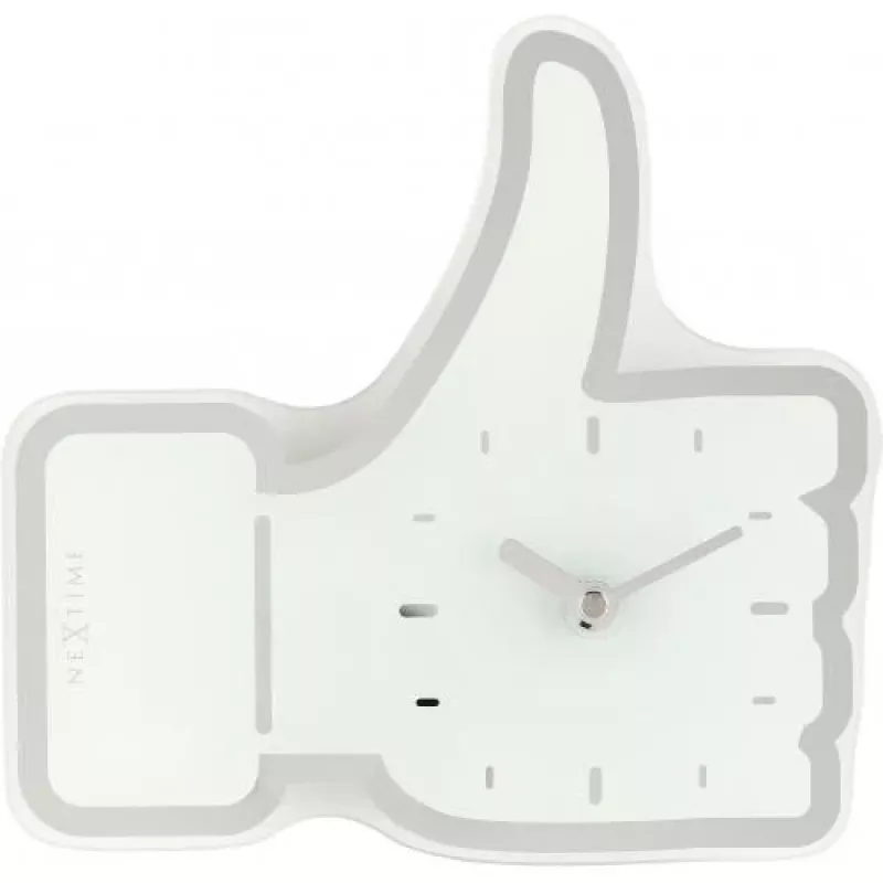NeXtime kell 5185wi Mini Thumbs Up, 20,5x21 cm, sein, valge/hõbedane